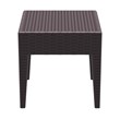 Compamia Miami Square Resin Patio Side Table in Brown