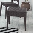 Compamia Miami Square Resin Patio Side Table in Brown