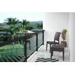 Compamia Miami Square Resin Patio Side Table in Brown