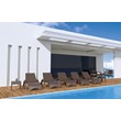 Compamia Miami Square Resin Patio Side Table in Brown