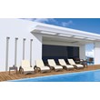 Compamia Miami Square Resin Patio Side Table in Brown