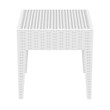 Compamia Miami Square Resin Patio Side Table in White