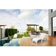 Compamia Miami Square Resin Patio Side Table in White
