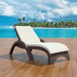 Compamia Miami Resin Wickerlook Patio Chaise Lounge in Brown