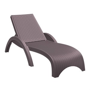 compamia miami resin wickerlook chaise lounge (set of 2)