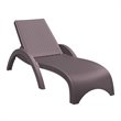 Compamia Miami Resin Wickerlook Patio Chaise Lounge in Brown
