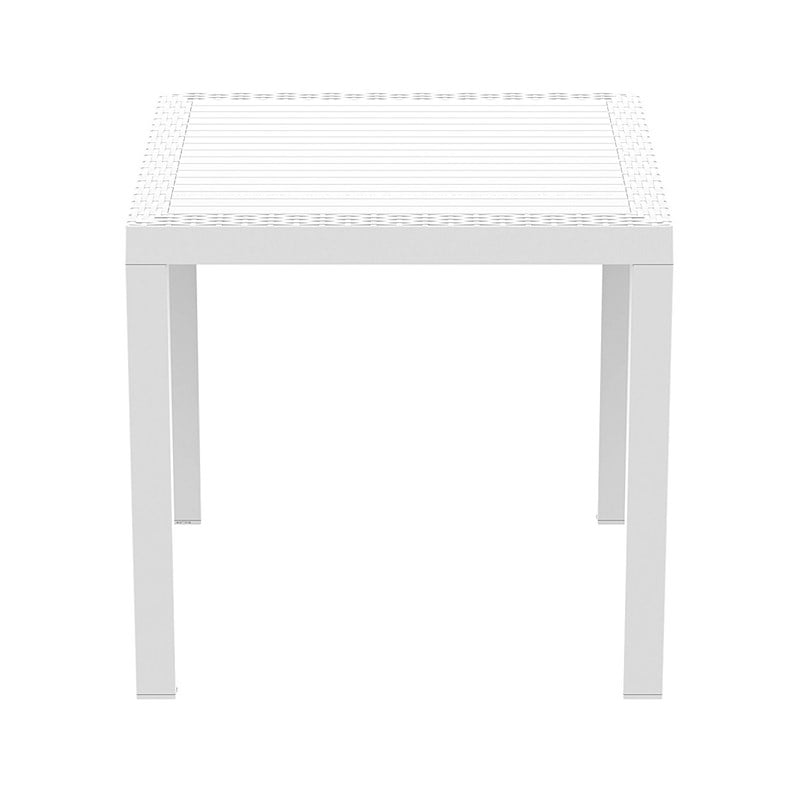 Compamia Orlando 31" Resin Square Patio Dining Table in White
