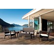 Compamia Miami 6 Piece Resin Patio Conversation Set in Brown