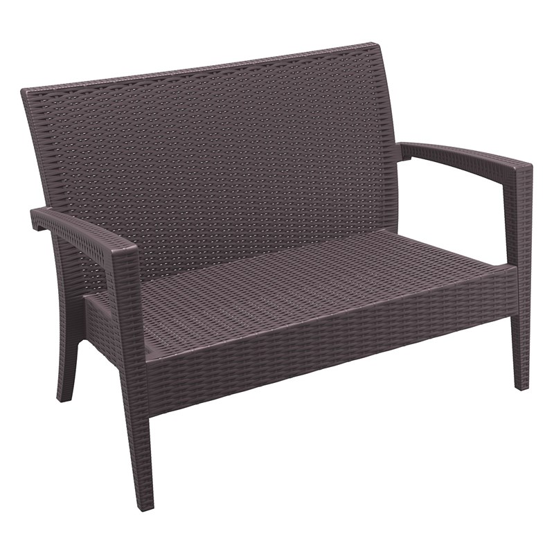 Compamia Miami 6 Piece Resin Patio Conversation Set in Brown