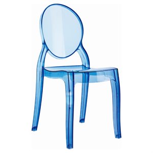 compamia siesta baby elizabeth kids chair in transparent blue