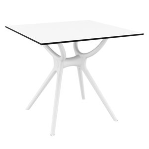 compamia siesta air dining table in white