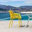 Compamia Air XL Patio Dining Arm Chair in Yellow