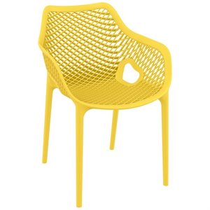 compamia air xl patio dining arm chair in yellow