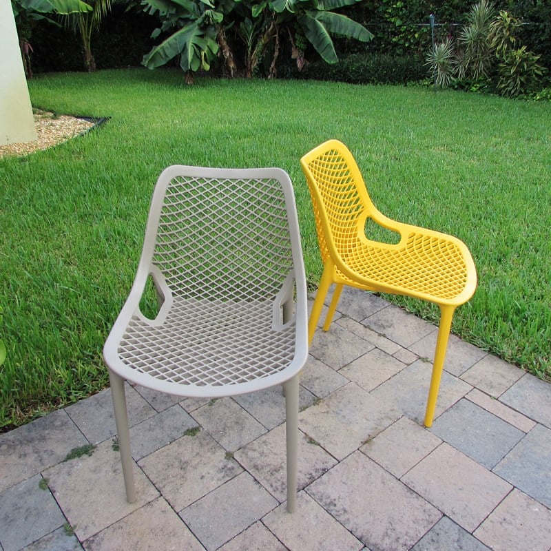 Compamia Air Patio Dining Chair in Yellow