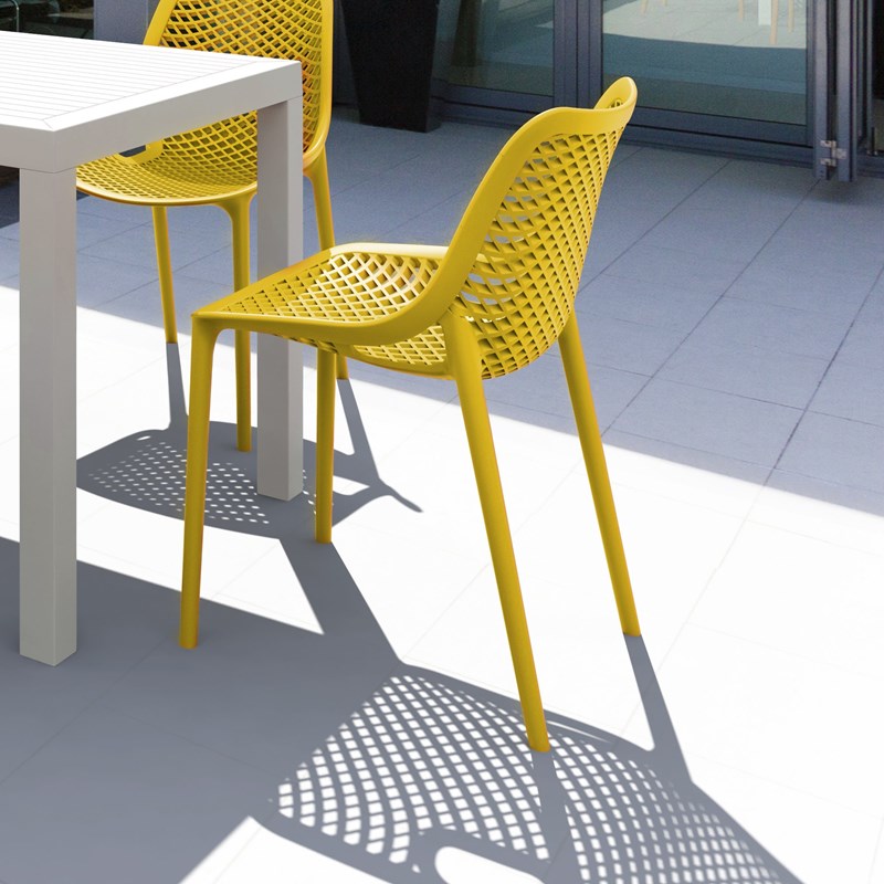 Compamia Air Patio Dining Chair in Yellow