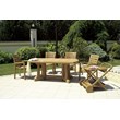 Compamia Marina Patio Dining Arm Chair in Teak Brown
