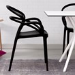 Compamia Mila Dining Arm Chair in Black