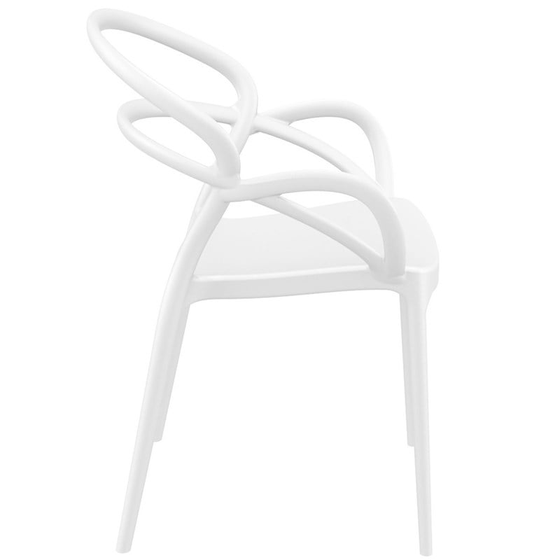 Compamia Mila Dining Arm Chair in White