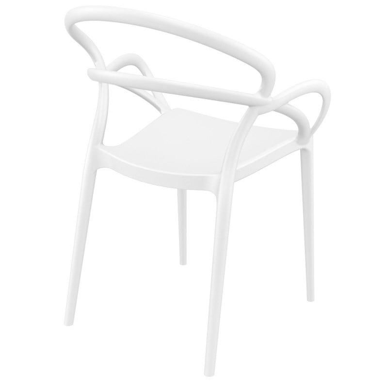 Compamia Mila Dining Arm Chair in White