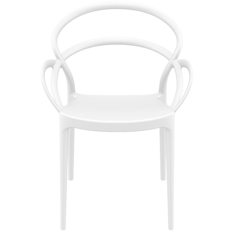 Compamia Mila Dining Arm Chair in White