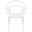 Compamia Mila Dining Arm Chair in White