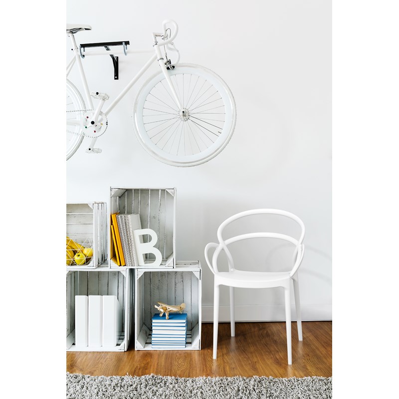 Compamia Mila Dining Arm Chair in White