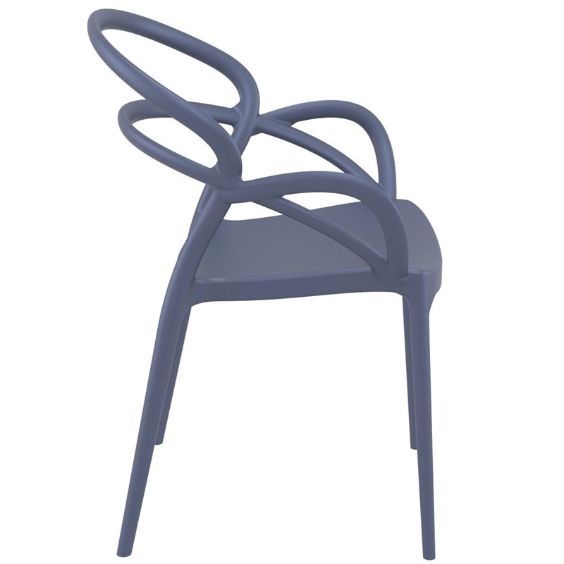 Compamia Mila Dining Arm Chair in Dark Gray
