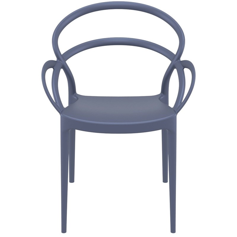 Compamia Mila Dining Arm Chair in Dark Gray