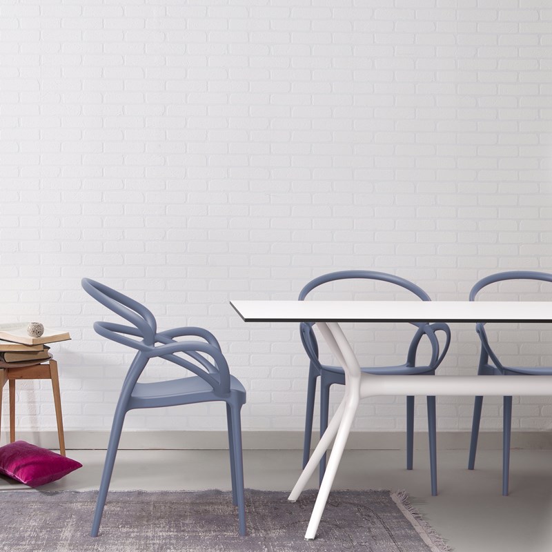 Compamia Mila Dining Arm Chair in Dark Gray