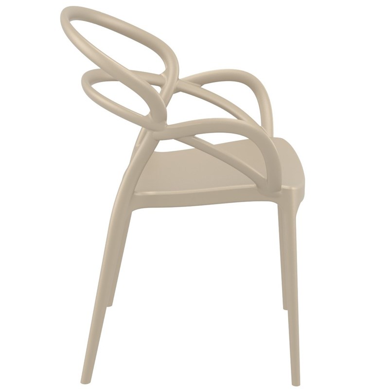 Compamia Mila Dining Arm Chair in Taupe