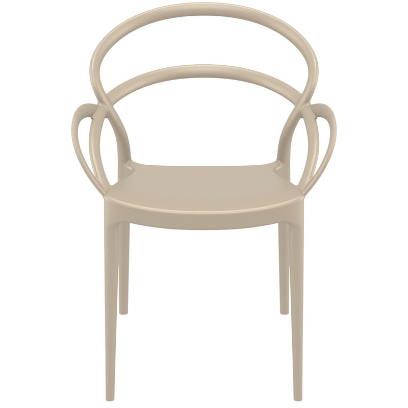 Compamia Mila Dining Arm Chair in Taupe