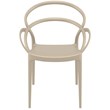 Compamia Mila Dining Arm Chair in Taupe