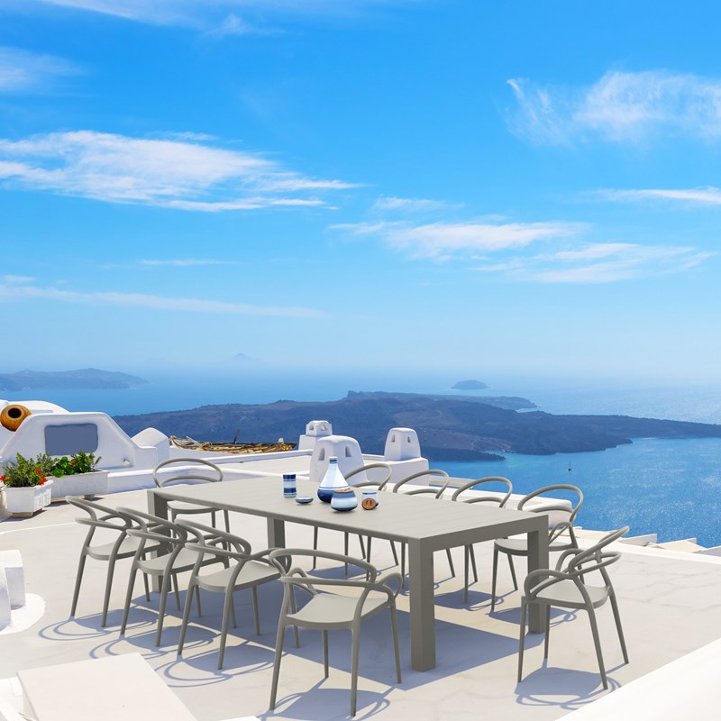 Compamia Mila Dining Arm Chair in Taupe