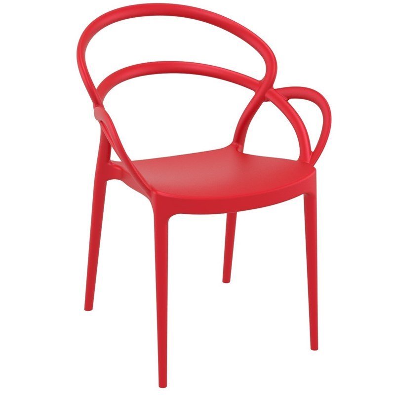 Compamia Mila Dining Arm Chair in Red