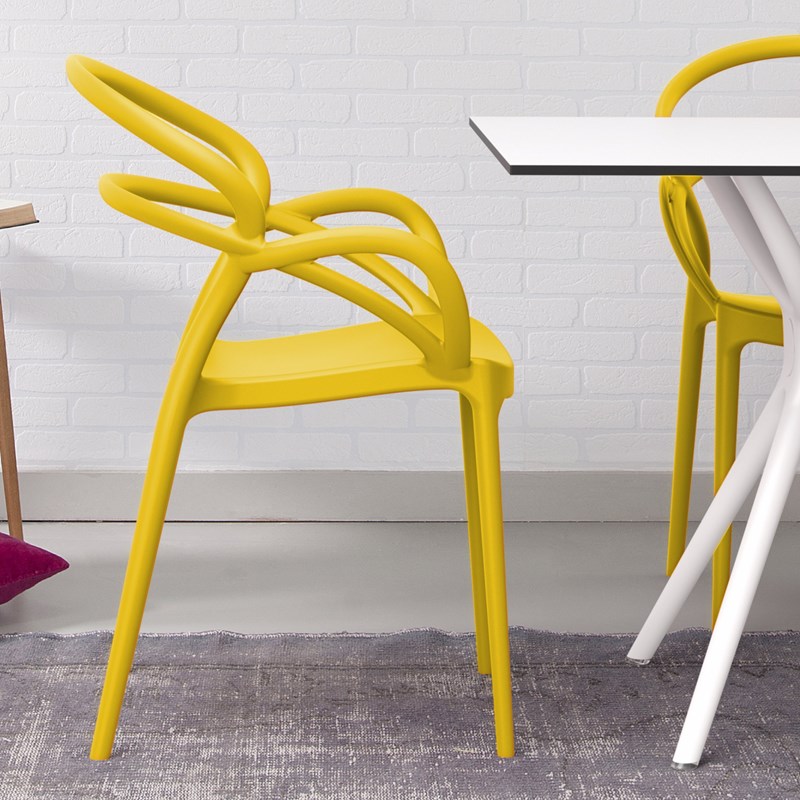 Compamia Mila Dining Arm Chair in Yellow