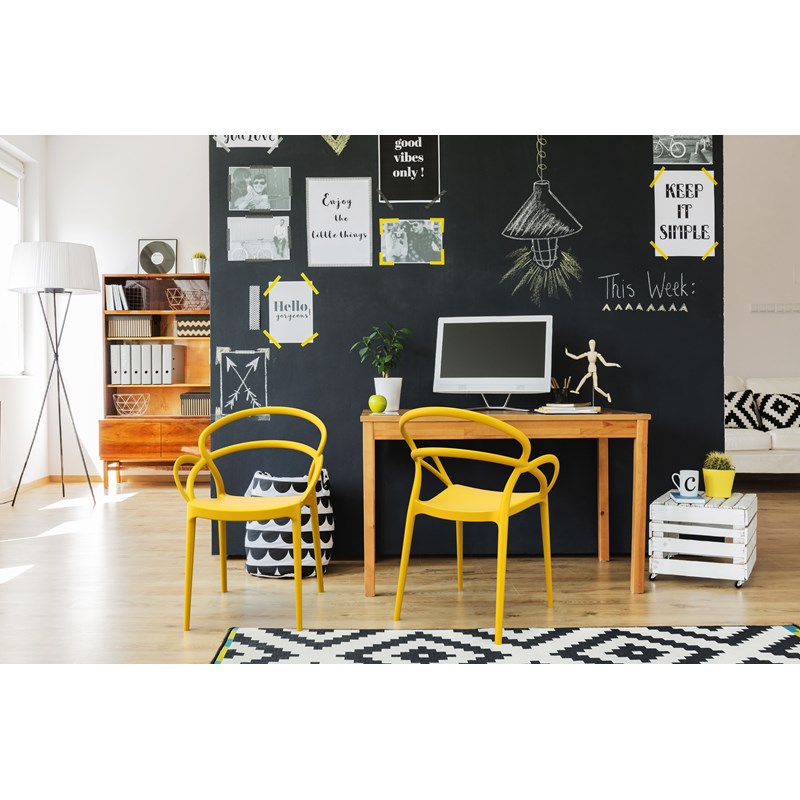 Compamia Mila Dining Arm Chair in Yellow