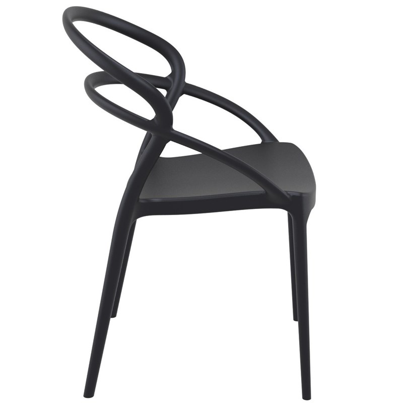 Compamia Pia Patio Dining Chair in Black