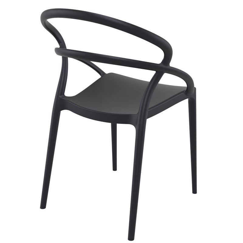 Compamia Pia Patio Dining Chair in Black