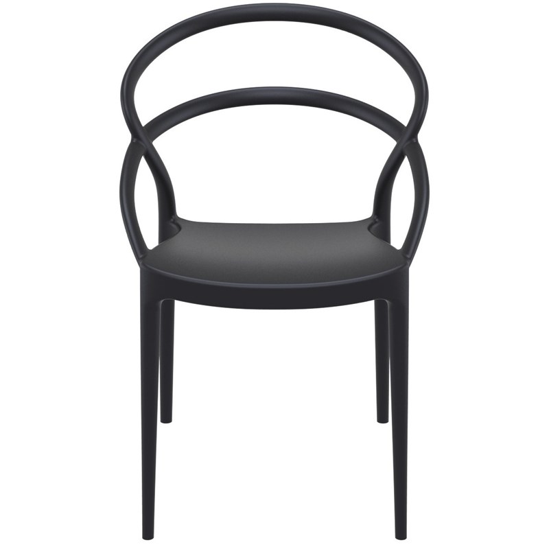 Compamia Pia Patio Dining Chair in Black