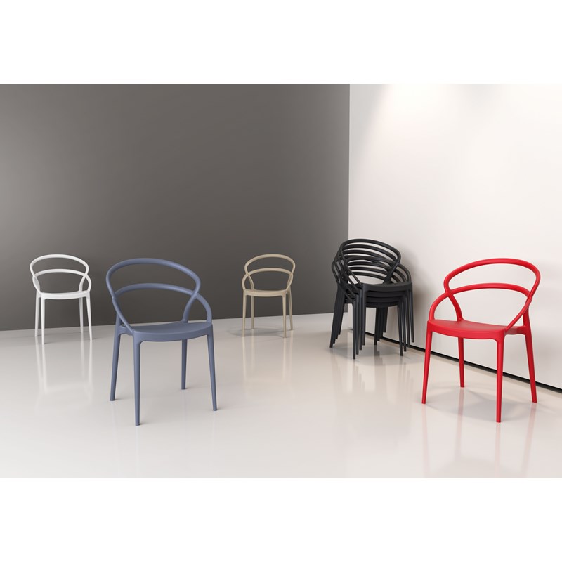 Compamia Pia Patio Dining Chair in Black