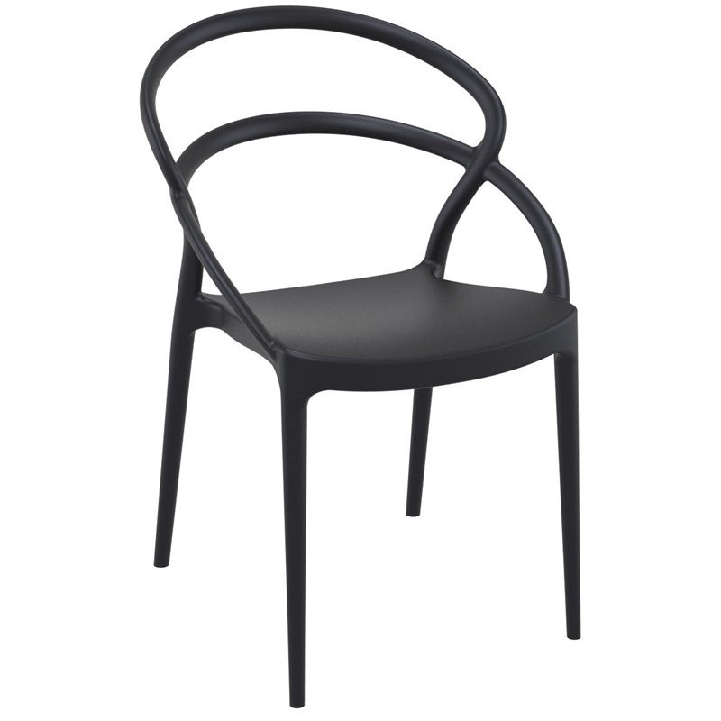 Compamia Pia Patio Dining Chair in Black