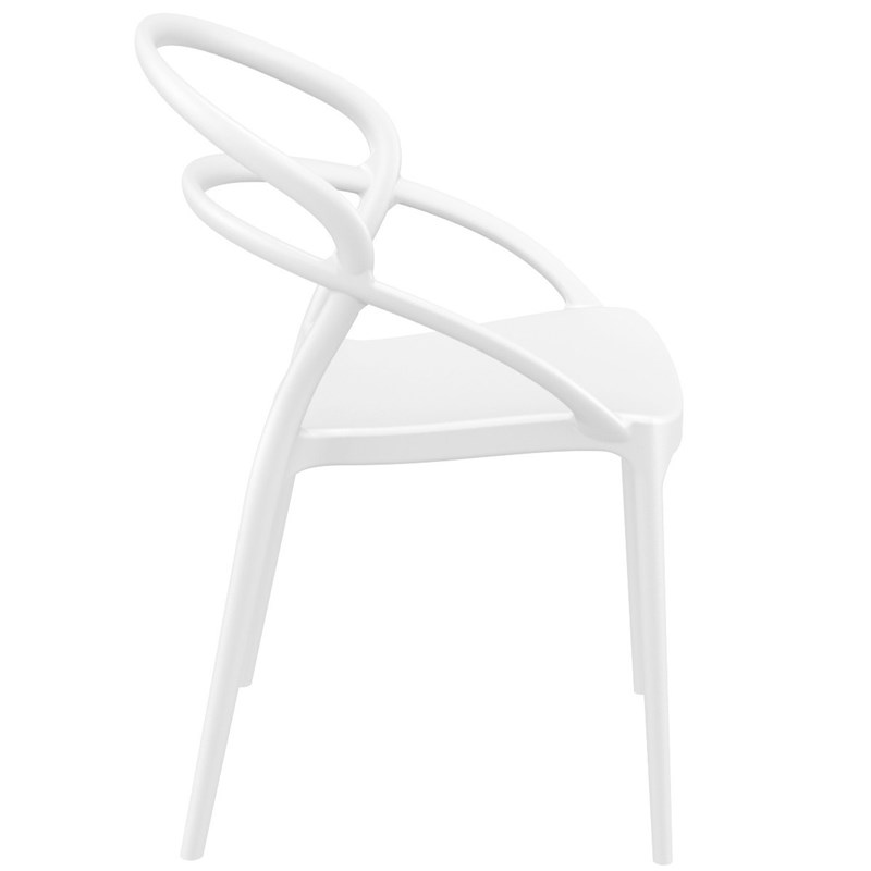 Compamia Pia Patio Dining Chair in White