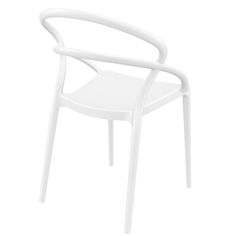 Compamia Pia Patio Dining Chair in White