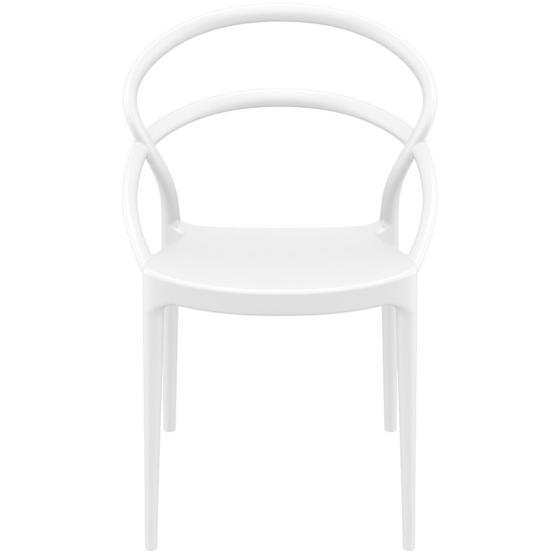 Compamia Pia Patio Dining Chair in White