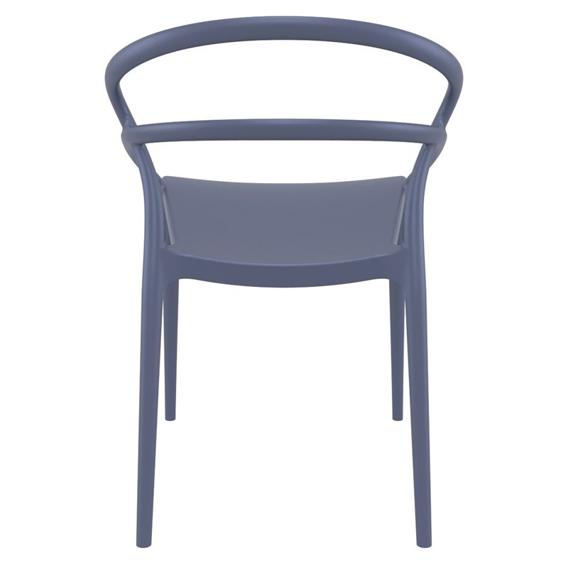 Compamia Pia Patio Dining Chair in Dark Gray