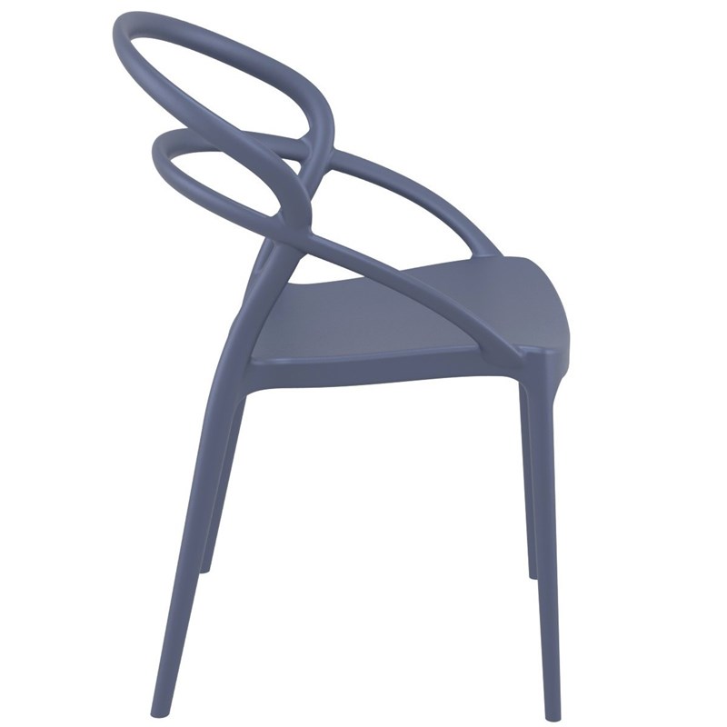 Compamia Pia Patio Dining Chair in Dark Gray