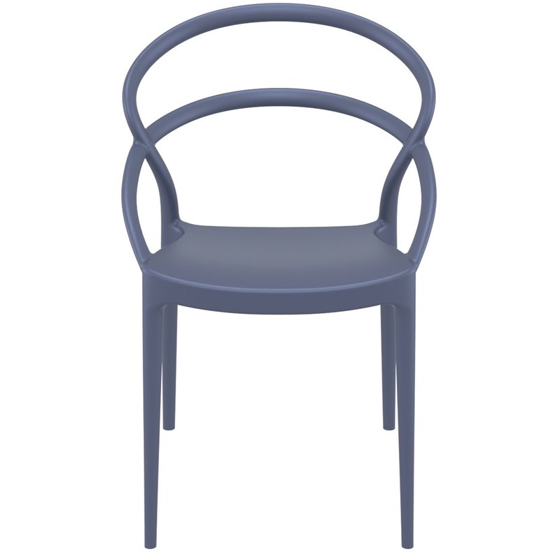 Compamia Pia Patio Dining Chair in Dark Gray