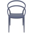 Compamia Pia Patio Dining Chair in Dark Gray