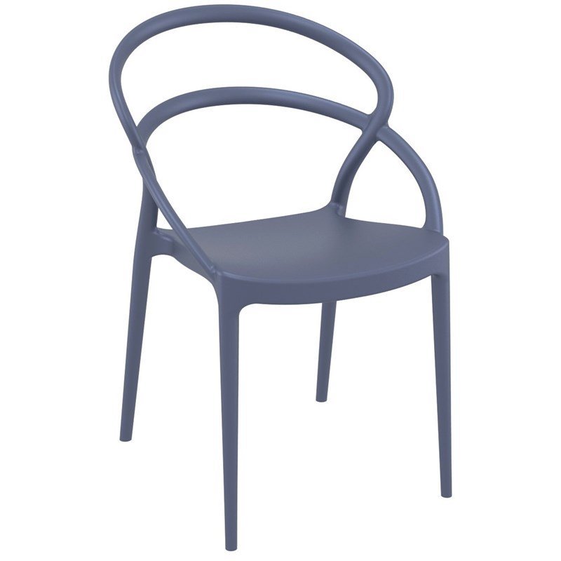 Compamia Pia Patio Dining Chair in Dark Gray