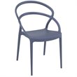 Compamia Pia Patio Dining Chair in Dark Gray